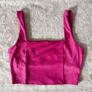 Sincerely Jules Pretty in Pink Jewel Tone Gym Fit Fuschia Crop